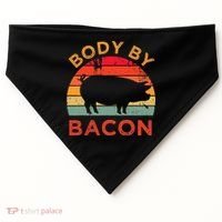 Body By Bacon For Low Carb High Fat Ketogenic Diet USA-Made Doggie Bandana thumb 0
