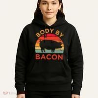 Body By Bacon For Low Carb High Fat Ketogenic Diet Hoodie thumb 5