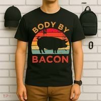 Body By Bacon For Low Carb High Fat Ketogenic Diet T-Shirt thumb 6