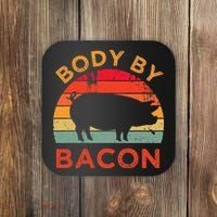 Body By Bacon For Low Carb High Fat Ketogenic Diet Coaster thumb 0