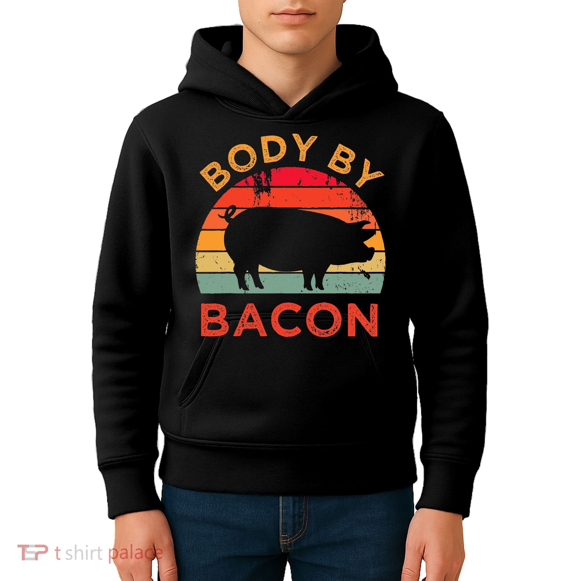 Body By Bacon For Low Carb High Fat Ketogenic Diet Kids Hoodie