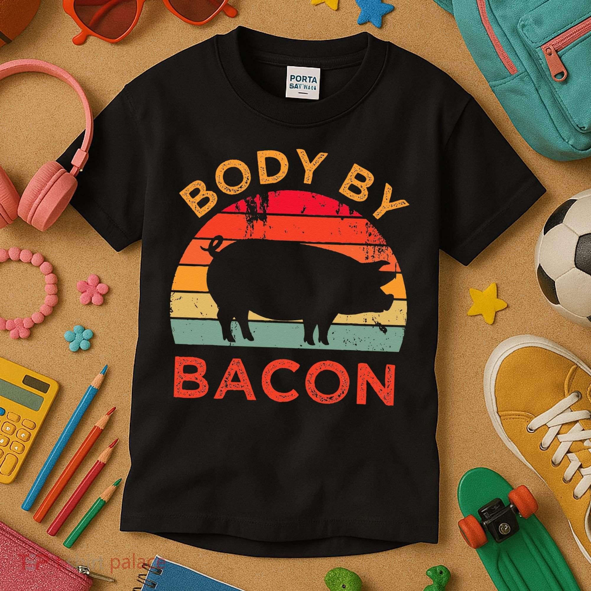 Body By Bacon For Low Carb High Fat Ketogenic Diet Kids T-Shirt