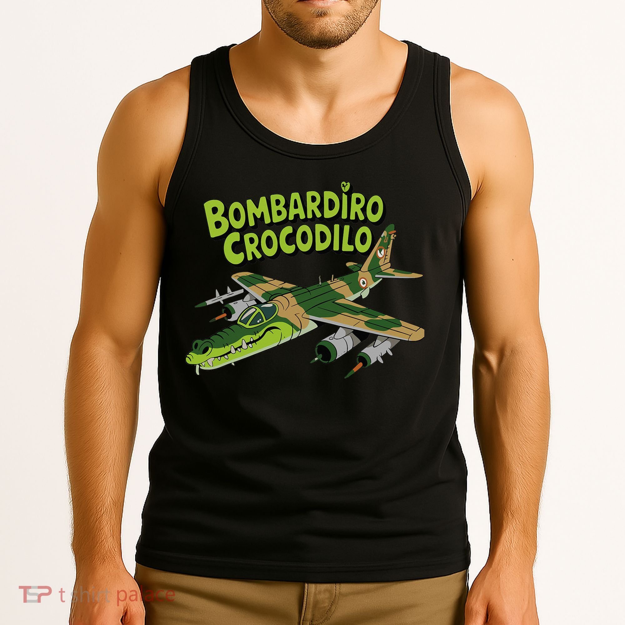 Boy Bombardilo Bombardier Crocodilo Italian Brainrot Tank Top