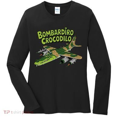 Boy Bombardilo Bombardier Crocodilo Italian Brainrot Women's Long Sleeve Shirt