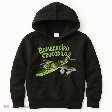 Boy Bombardilo Bombardier Crocodilo Italian Brainrot Kids Hoodie
