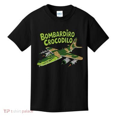 Boy Bombardilo Bombardier Crocodilo Italian Brainrot Kids T-Shirt