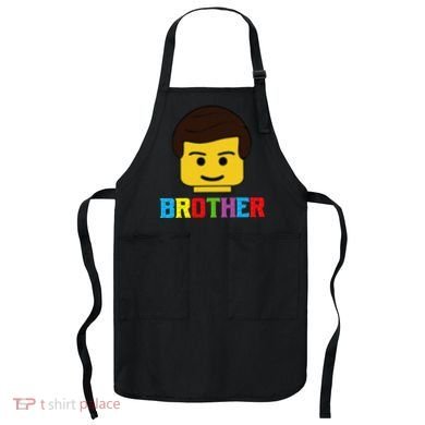 Block Brick Building Brother Master Builder Matching Family Apron