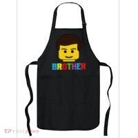 Block Brick Building Brother Master Builder Matching Family Apron thumb 0