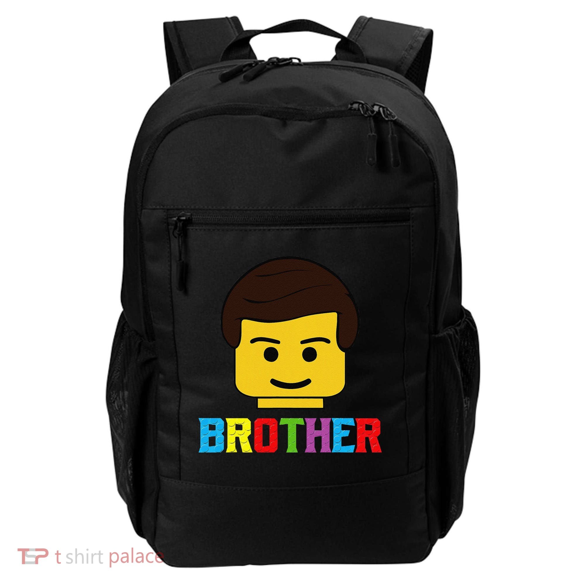 Block Brick Building Brother Master Builder Matching Family Backpack