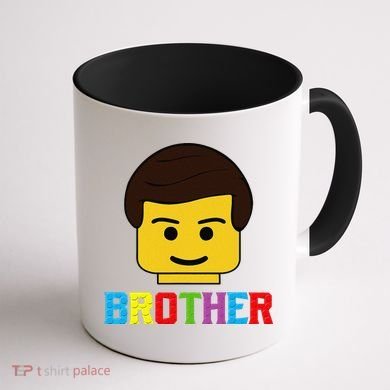 Block Brick Building Brother Master Builder Matching Family Coffee Mug back
