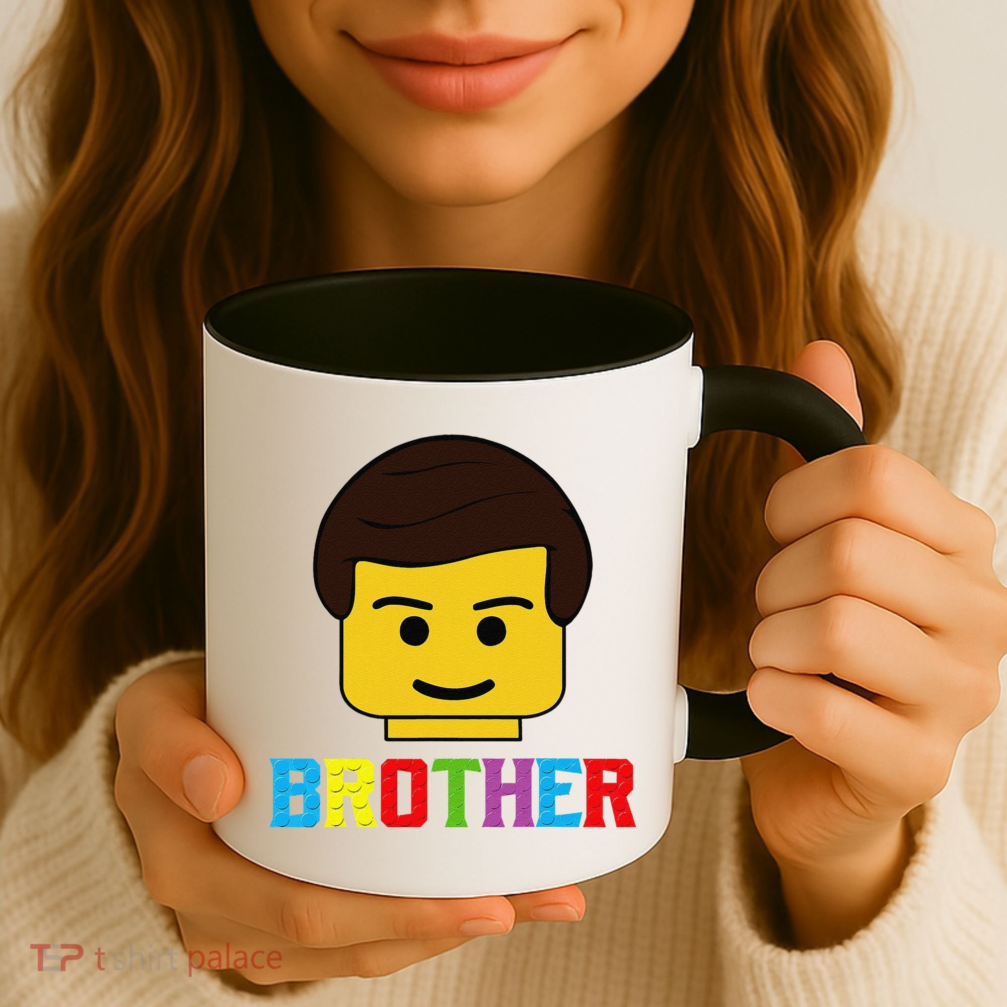 Block Brick Building Brother Master Builder Matching Family Coffee Mug