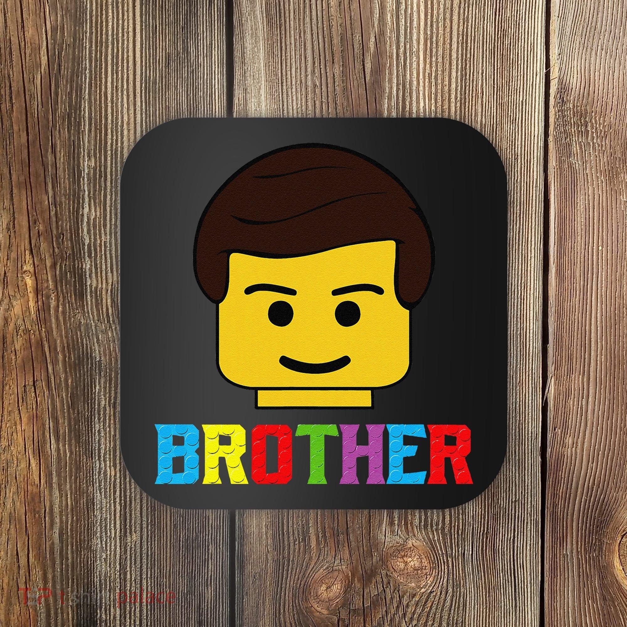 Block Brick Building Brother Master Builder Matching Family Coaster