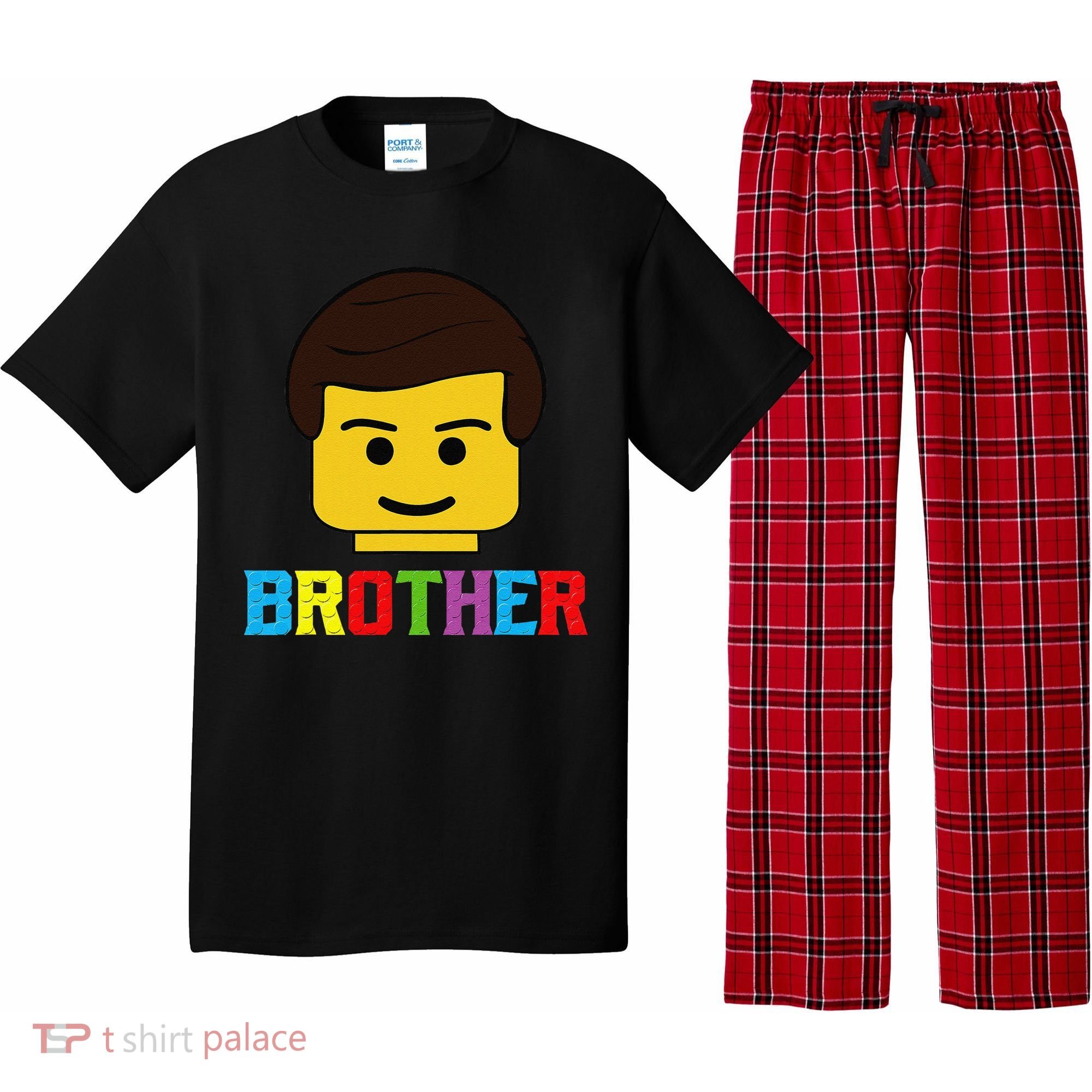 Block Brick Building Brother Master Builder Matching Family Pajama Set