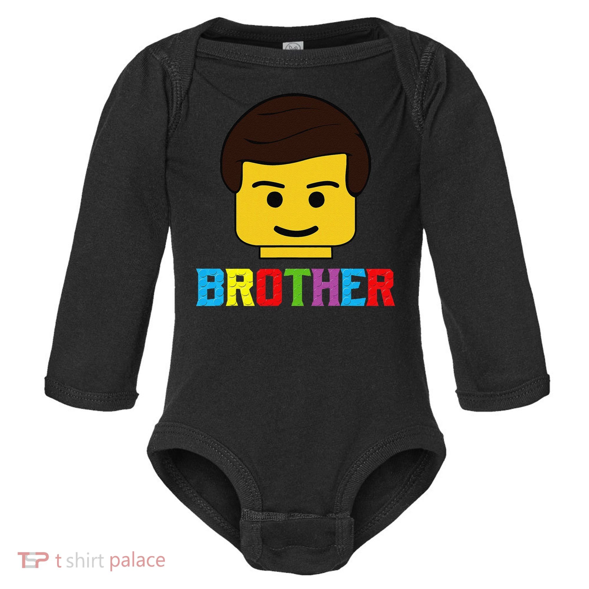 Block Brick Building Brother Master Builder Matching Family Baby Long Sleeve Bodysuit