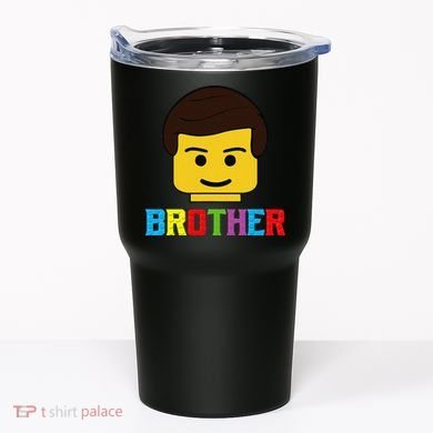 Block Brick Building Brother Master Builder Matching Family Tumbler