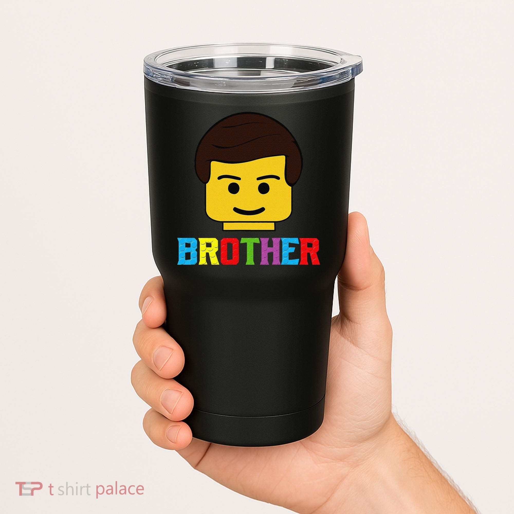 Block Brick Building Brother Master Builder Matching Family Tumbler