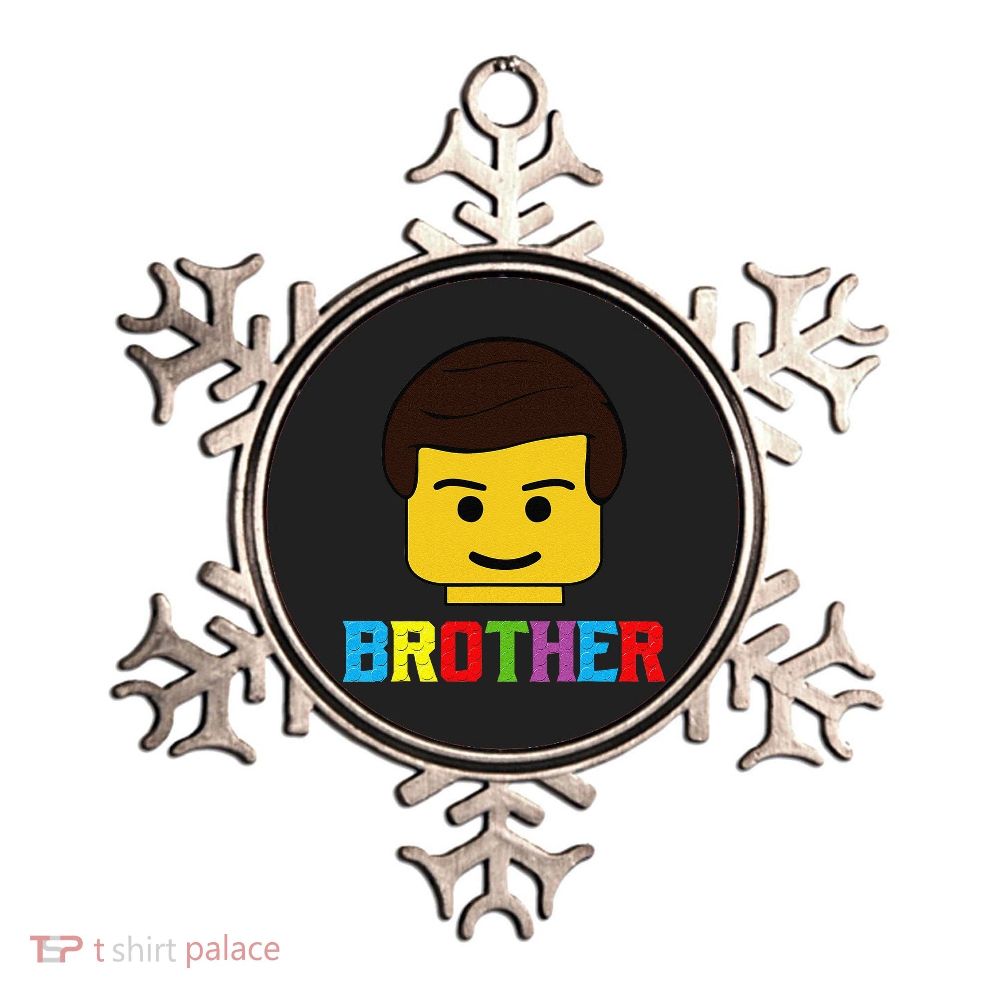 Block Brick Building Brother Master Builder Matching Family Ornament