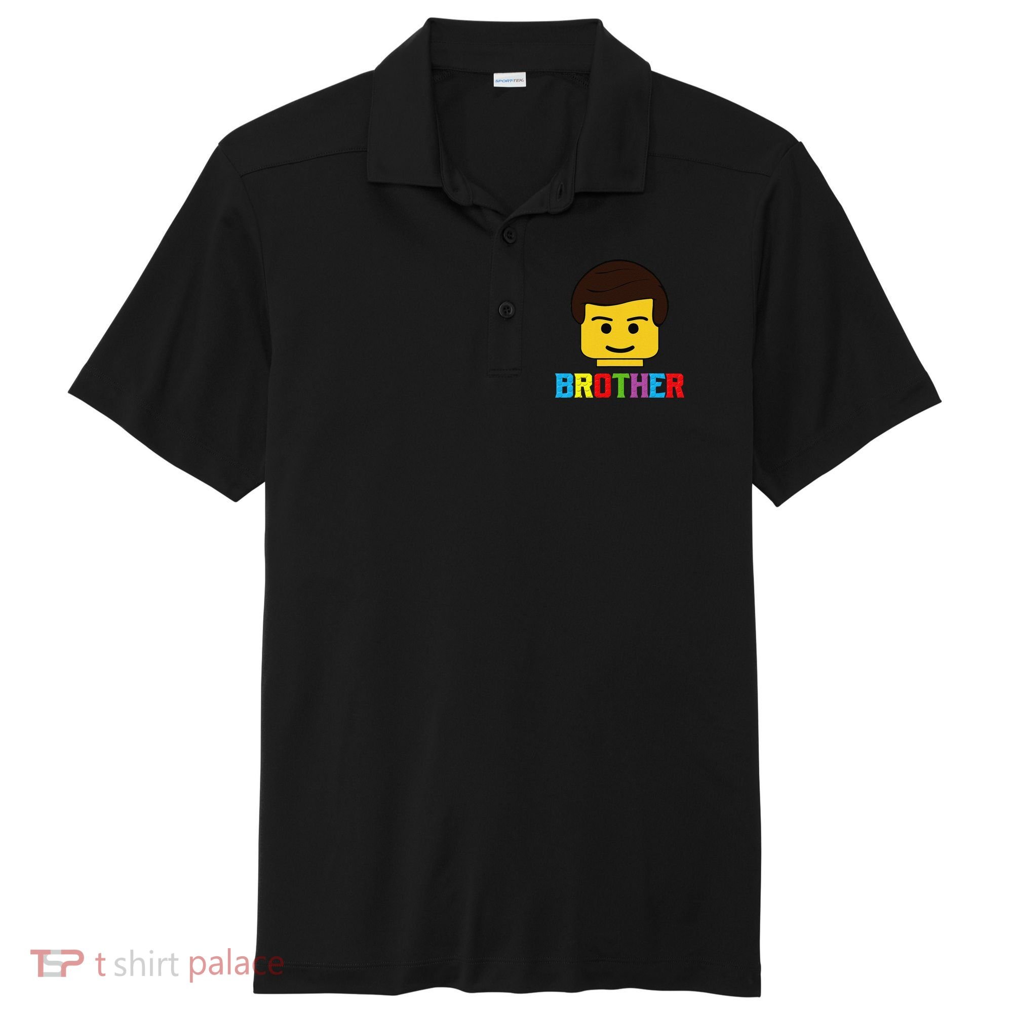 Block Brick Building Brother Master Builder Matching Family Sport-Tek Posi-UV Pro Polo