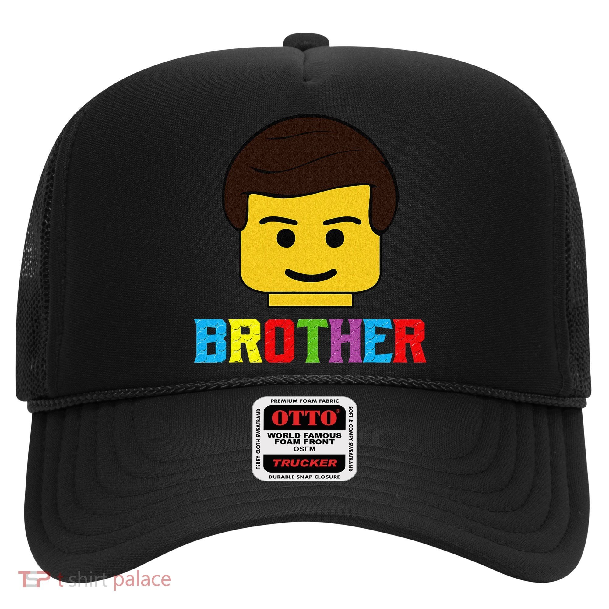 Block Brick Building Brother Master Builder Matching Family Hat