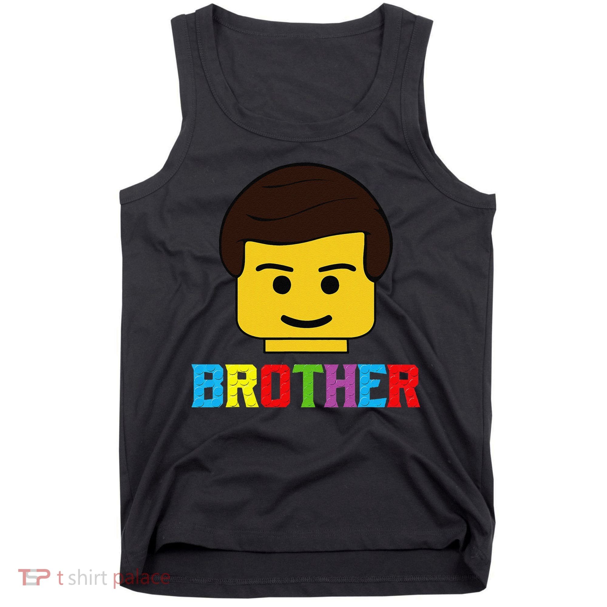 Block Brick Building Brother Master Builder Matching Family Tank Top