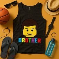 Block Brick Building Brother Master Builder Matching Family Tank Top thumb 4