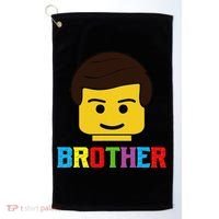 Block Brick Building Brother Master Builder Matching Family Golf Towel thumb 0
