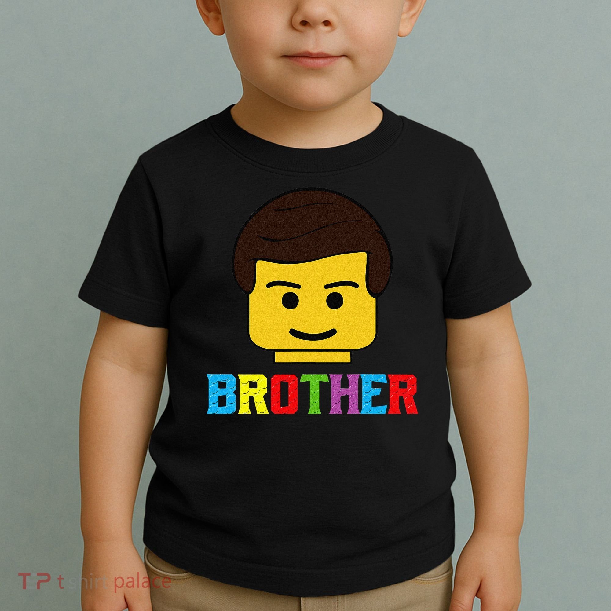 Block Brick Building Brother Master Builder Matching Family Toddler T-Shirt