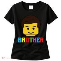 Block Brick Building Brother Master Builder Matching Family Women's T-Shirt thumb 0