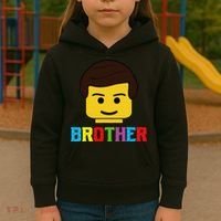Block Brick Building Brother Master Builder Matching Family Kids Hoodie thumb 3