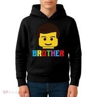 Block Brick Building Brother Master Builder Matching Family Kids Hoodie thumb 4
