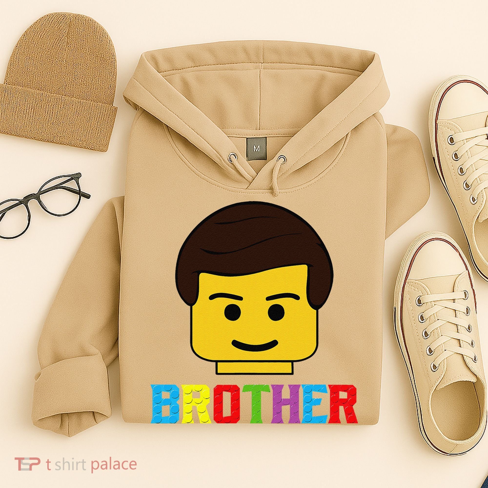 Block Brick Building Brother Master Builder Matching Family Hoodie