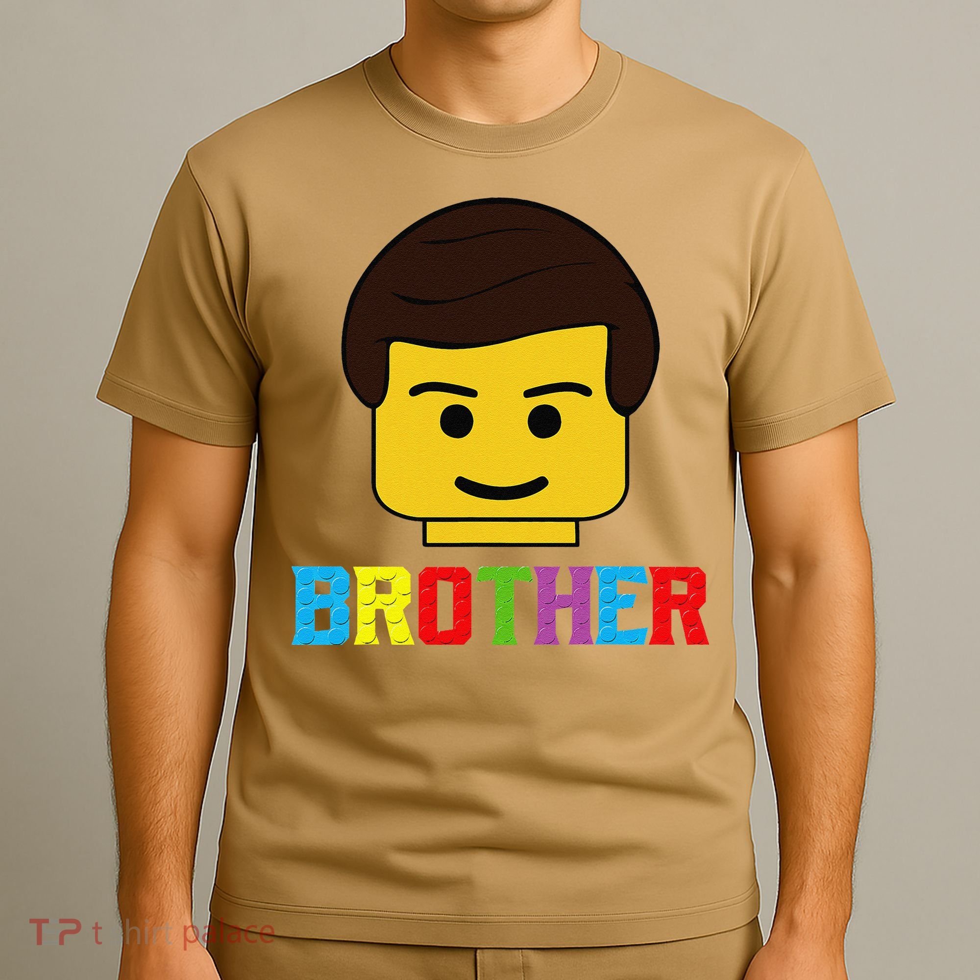 Block Brick Building Brother Master Builder Matching Family T-Shirt