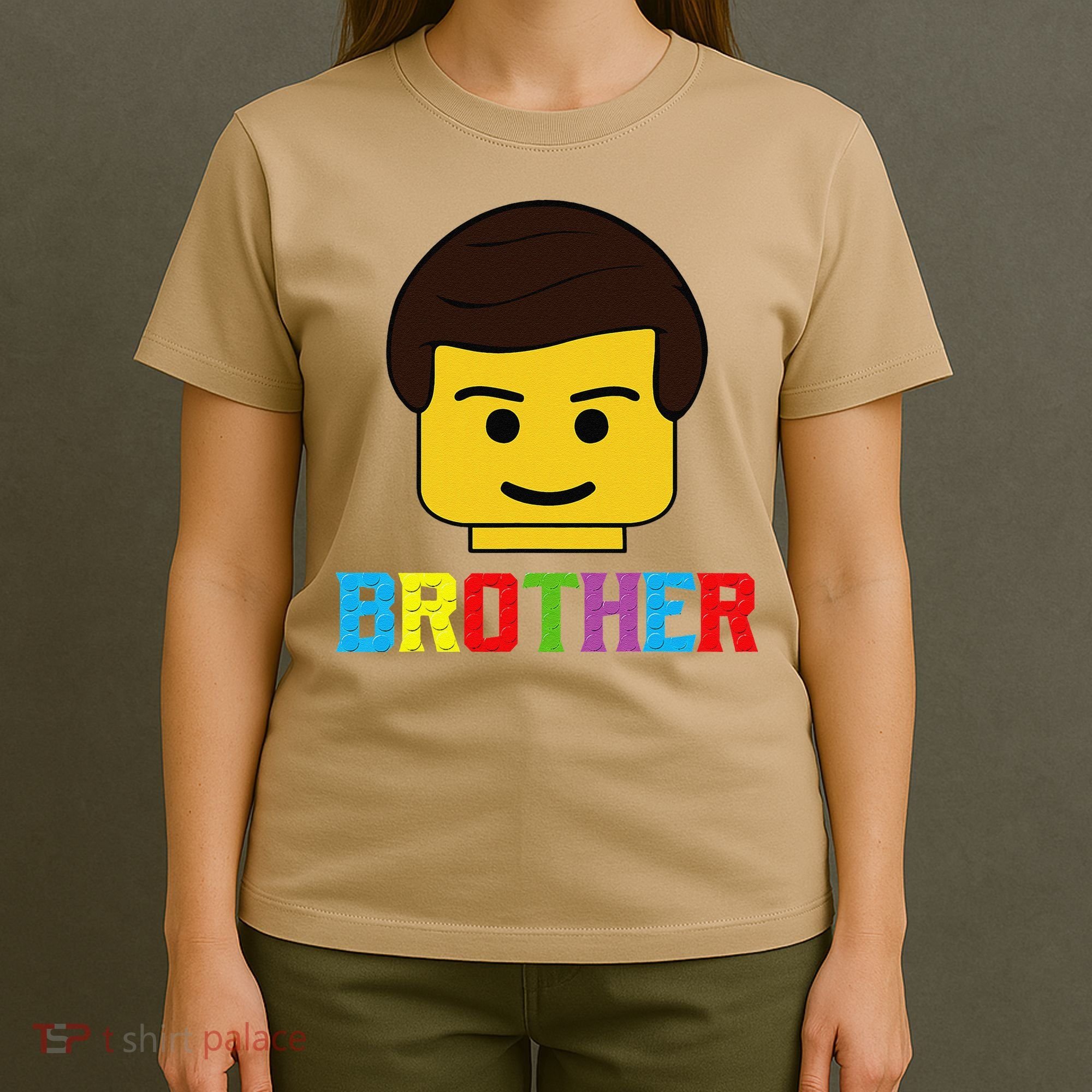 Block Brick Building Brother Master Builder Matching Family T-Shirt
