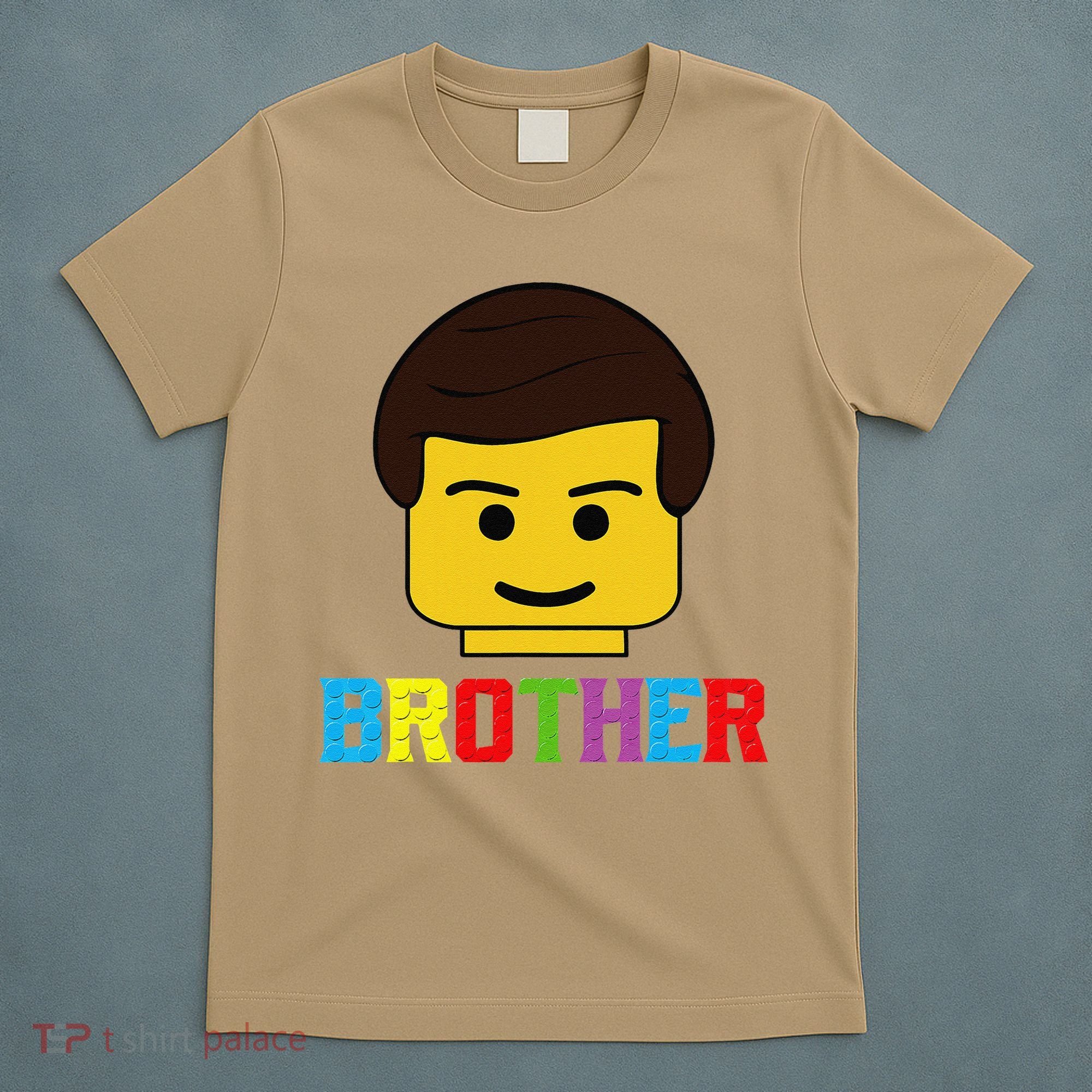 Block Brick Building Brother Master Builder Matching Family T-Shirt