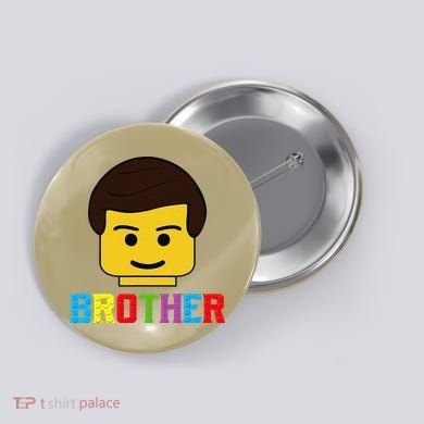 Block Brick Building Brother Master Builder Matching Family Button