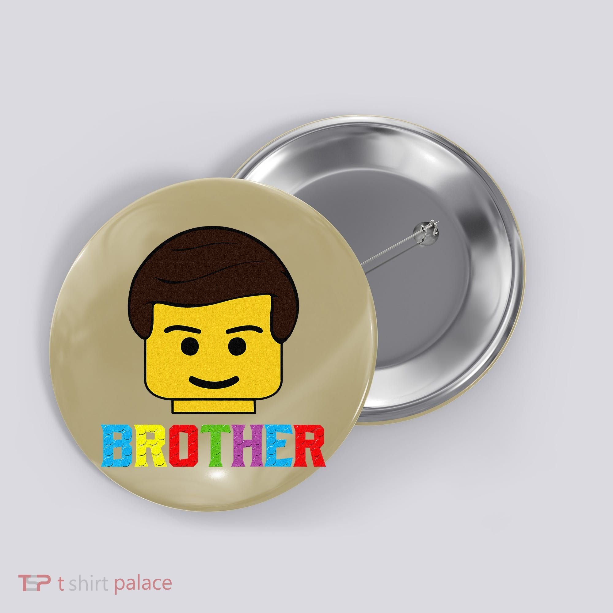 Block Brick Building Brother Master Builder Matching Family Button