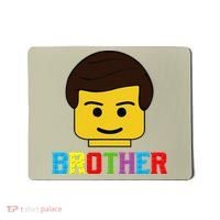 Block Brick Building Brother Master Builder Matching Family Mousepad thumb 0