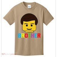 Block Brick Building Brother Master Builder Matching Family Kids T-Shirt thumb 0