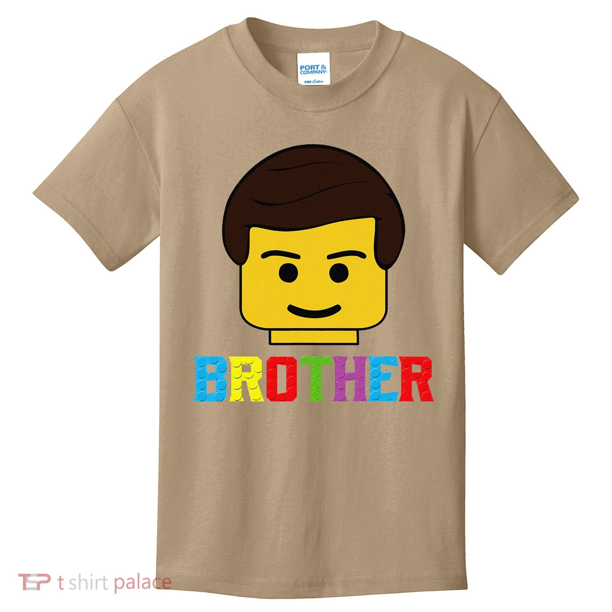 Block Brick Building Brother Master Builder Matching Family Kids T-Shirt