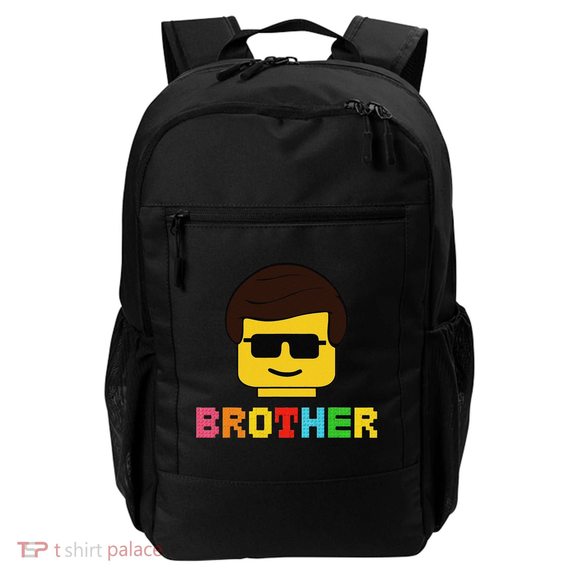 Block Brick Building Brother Master Builder Matching Family Backpack