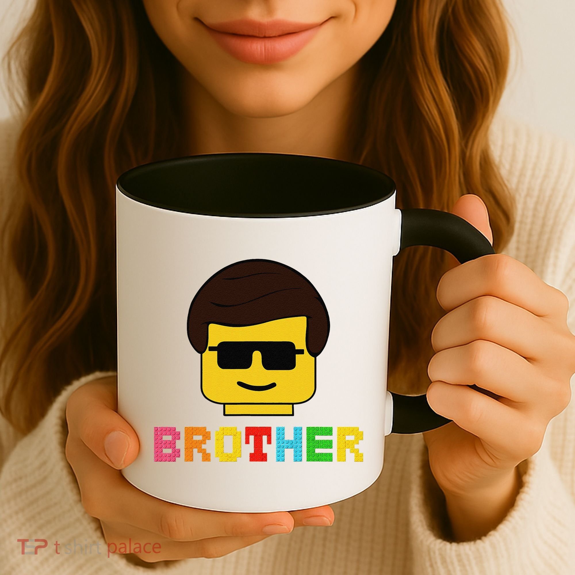 Block Brick Building Brother Master Builder Matching Family Coffee Mug