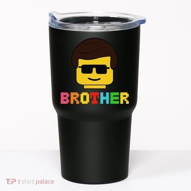 Block Brick Building Brother Master Builder Matching Family Tumbler