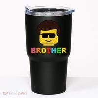 Block Brick Building Brother Master Builder Matching Family Tumbler thumb 0