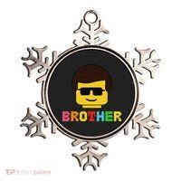 Block Brick Building Brother Master Builder Matching Family Ornament thumb 0
