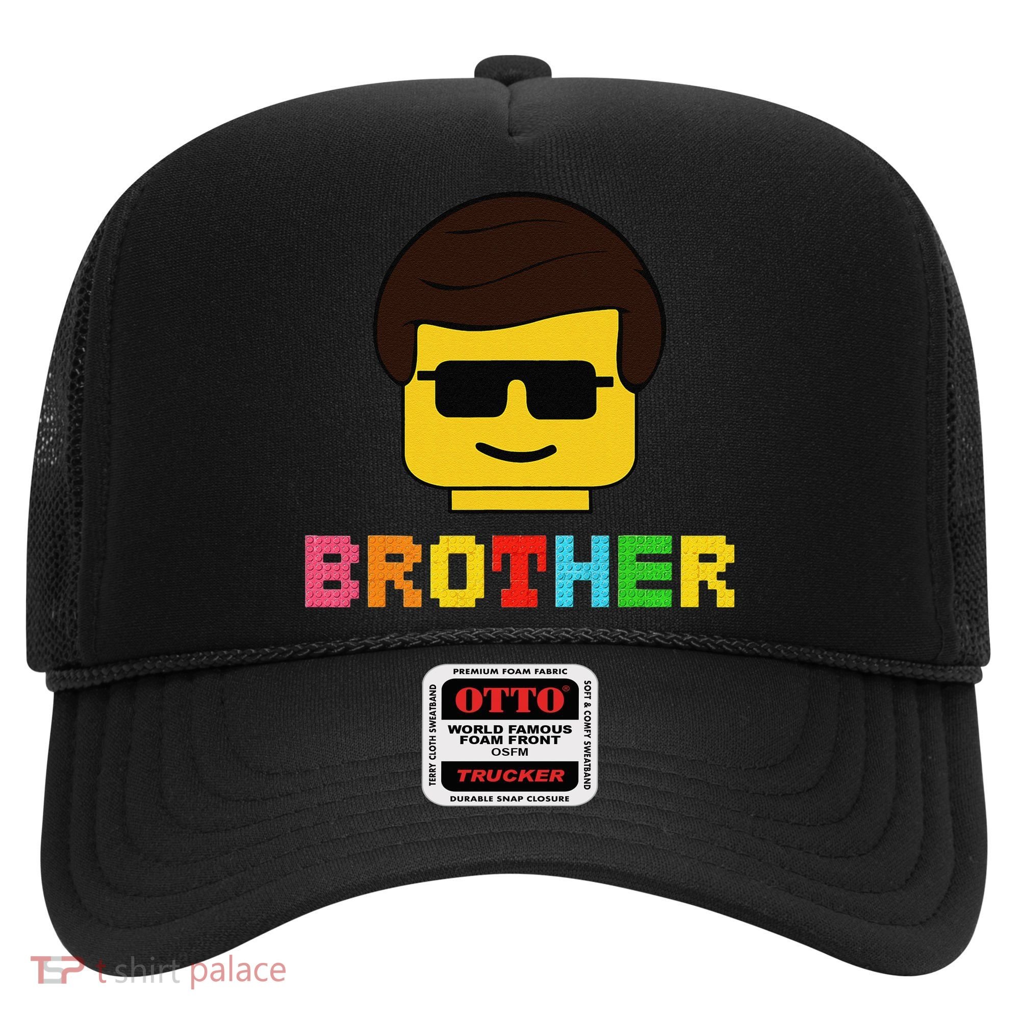 Block Brick Building Brother Master Builder Matching Family Hat