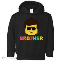Block Brick Building Brother Master Builder Matching Family Toddler Hoodie thumb 0