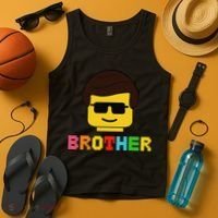 Block Brick Building Brother Master Builder Matching Family Tank Top thumb 4