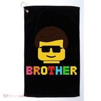 Block Brick Building Brother Master Builder Matching Family Golf Towel thumb 0