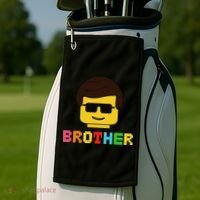 Block Brick Building Brother Master Builder Matching Family Golf Towel thumb 2