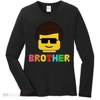 Block Brick Building Brother Master Builder Matching Family Women's Long Sleeve Shirt thumb 0